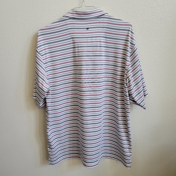 Bolle Golf Tech Shirt Men's Striped Short Sleeve Extra Large Moisture Control - Picture 4 of 5